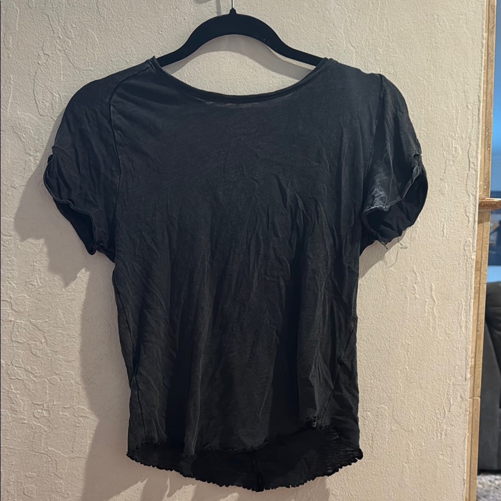 We The Free Distressed Black Tee
